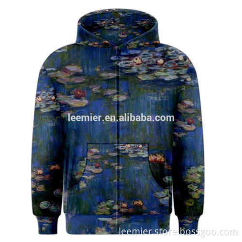 american cotton zipper jacket sweatshirt with hood